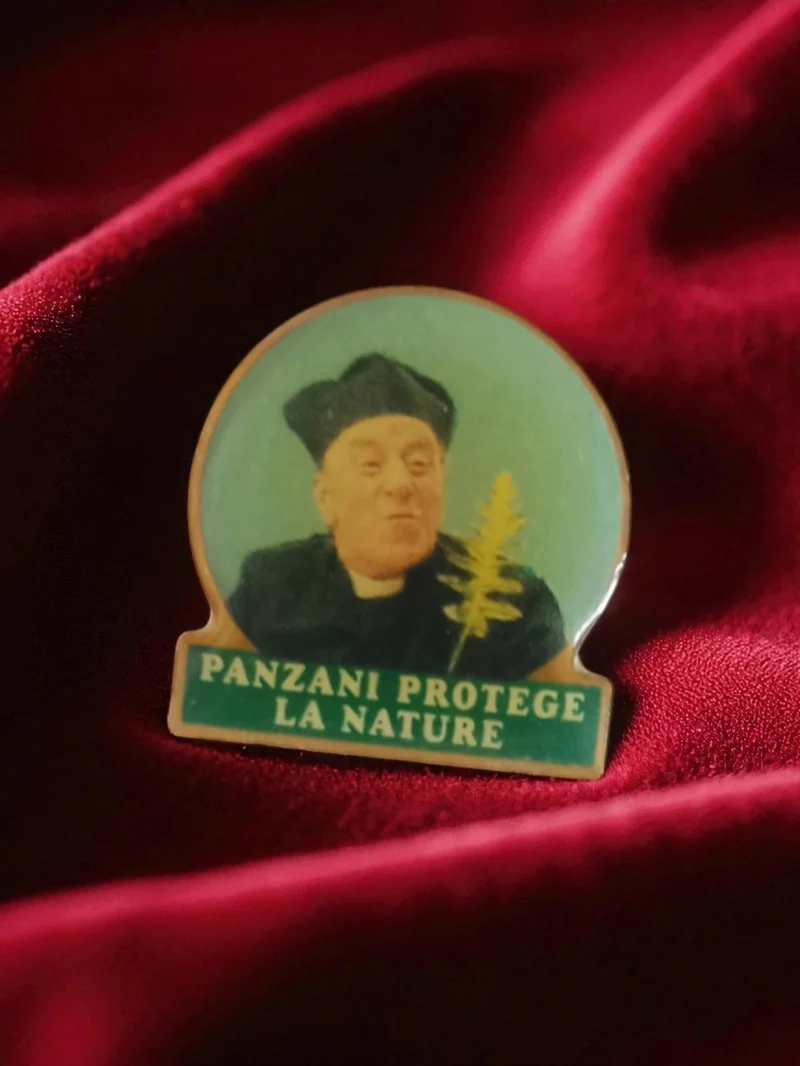 Pin's publicitaire Panzani vintage ancien badge rétro "Protège la nature"
