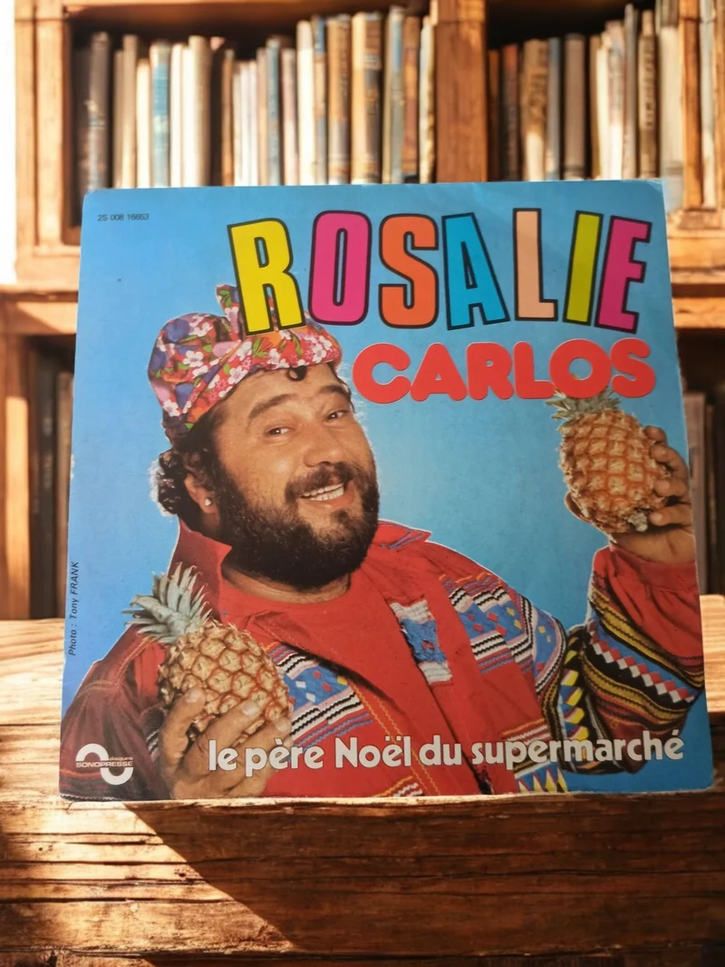 Vinyle 45 tours Carlos Rosalie pochette couleur rétro vintage années 80