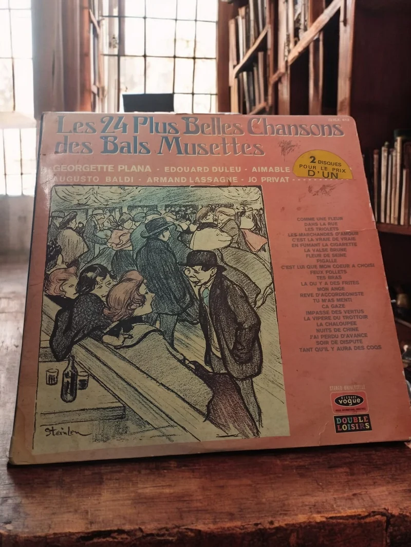 Vinyle 33T Les 24 Plus Belles Chansons Bal Musette ancien rétro Double Loisirs