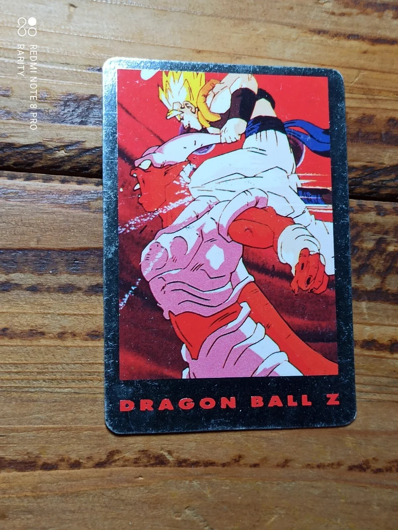 Carte Dragon Ball Z Cardass vintage Série 1 rare, effet métallisé, Goku vs adver