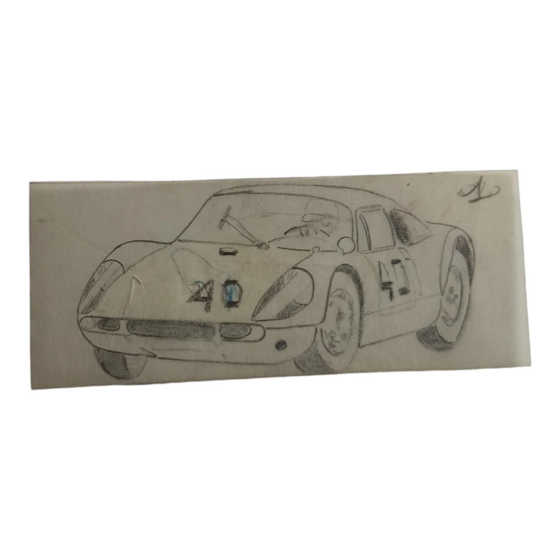 Plan dessin Scalextric Dinky Toys 10 cm voiture sport numérotée