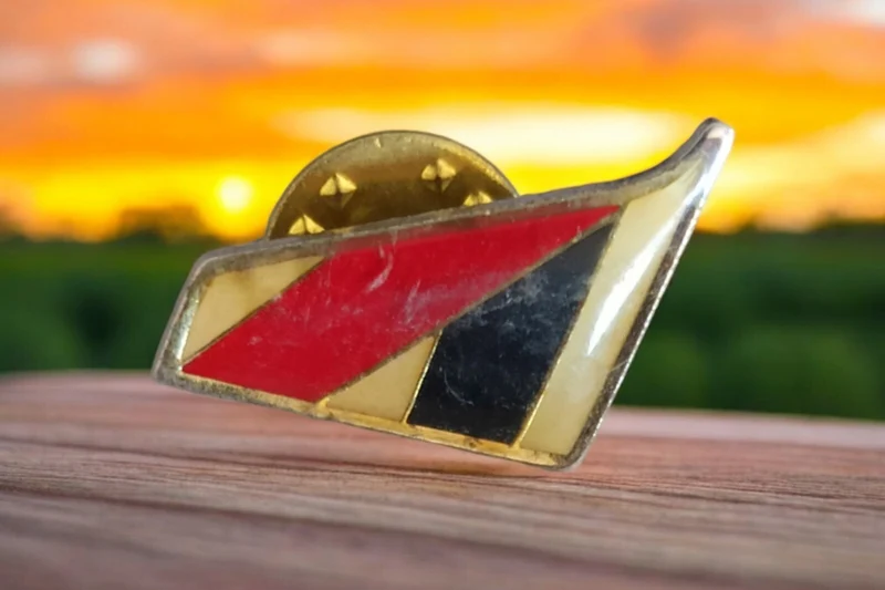 Pin's vintage Euralair International avion années 80, émaillé tricolore rare