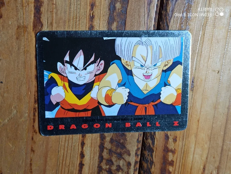 Carte Dragon Ball Z vintage Cardass Série 1 Goten Trunks brillant