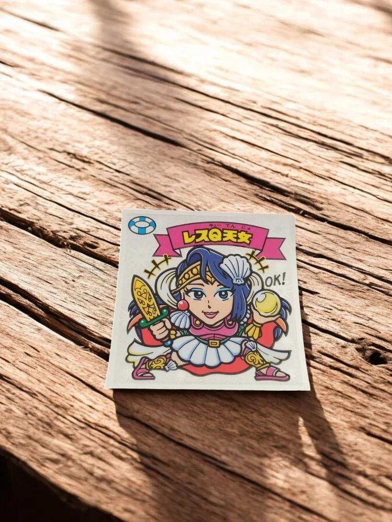 Autocollant Bikkuriman Angel Res Q vintage, sticker manga fille céleste Japon