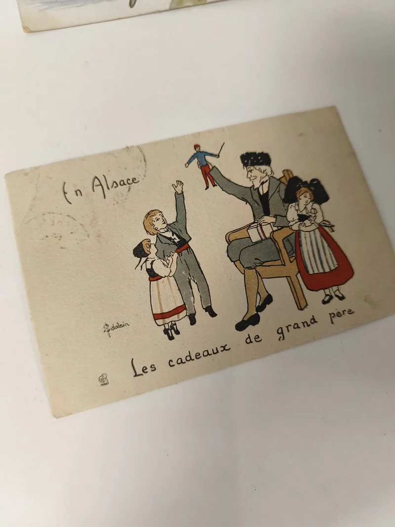 Carte postale ancienne Alsace vintage rétro pour collectionneurs région France