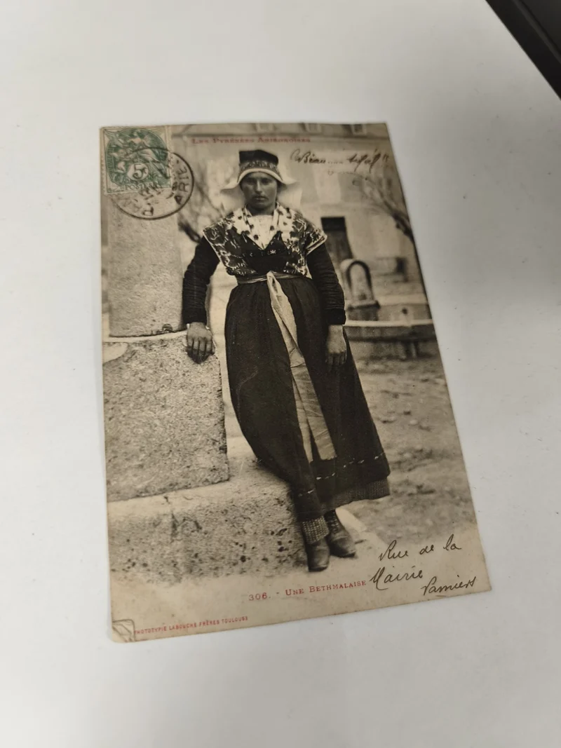 Carte postale ancienne vintage Bethmale Pyrénées collection régionalisme France