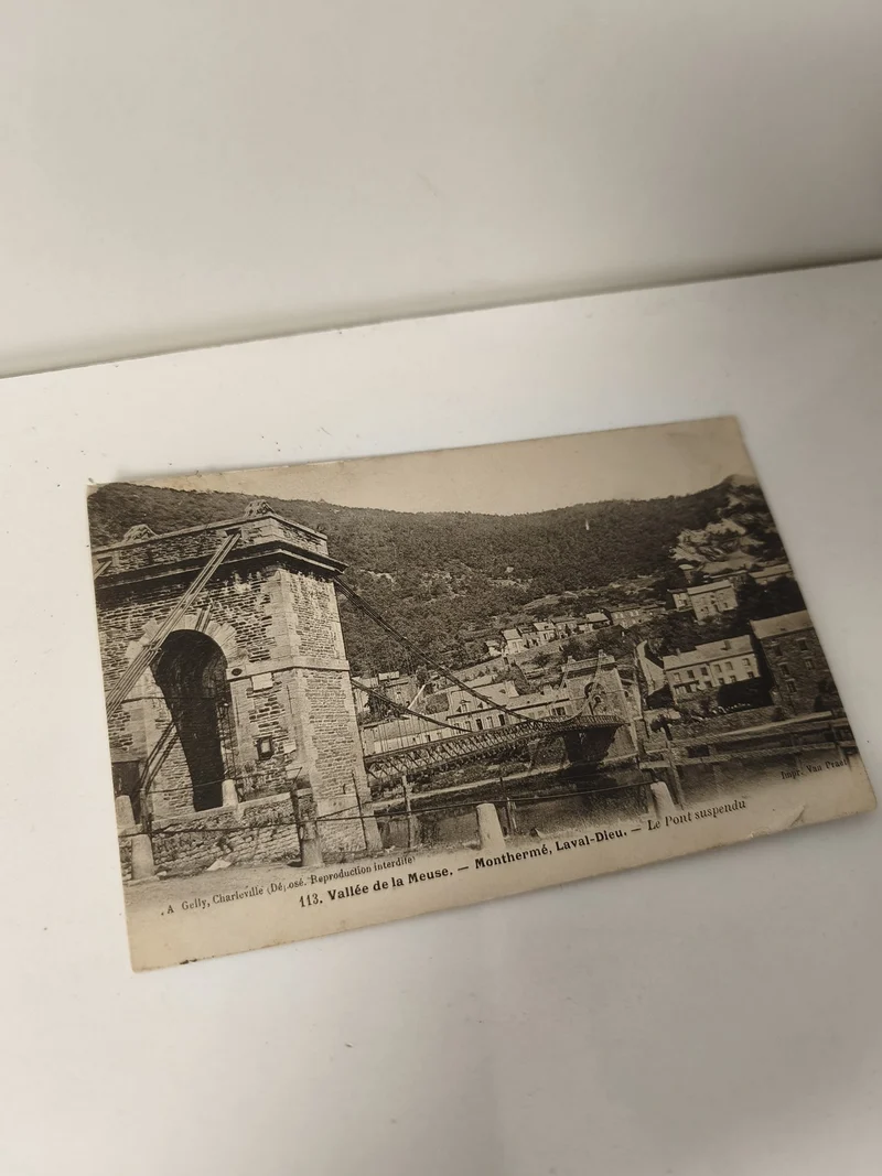 Carte postale ancienne vintage Vallée de la Meuse paysage rétro collection