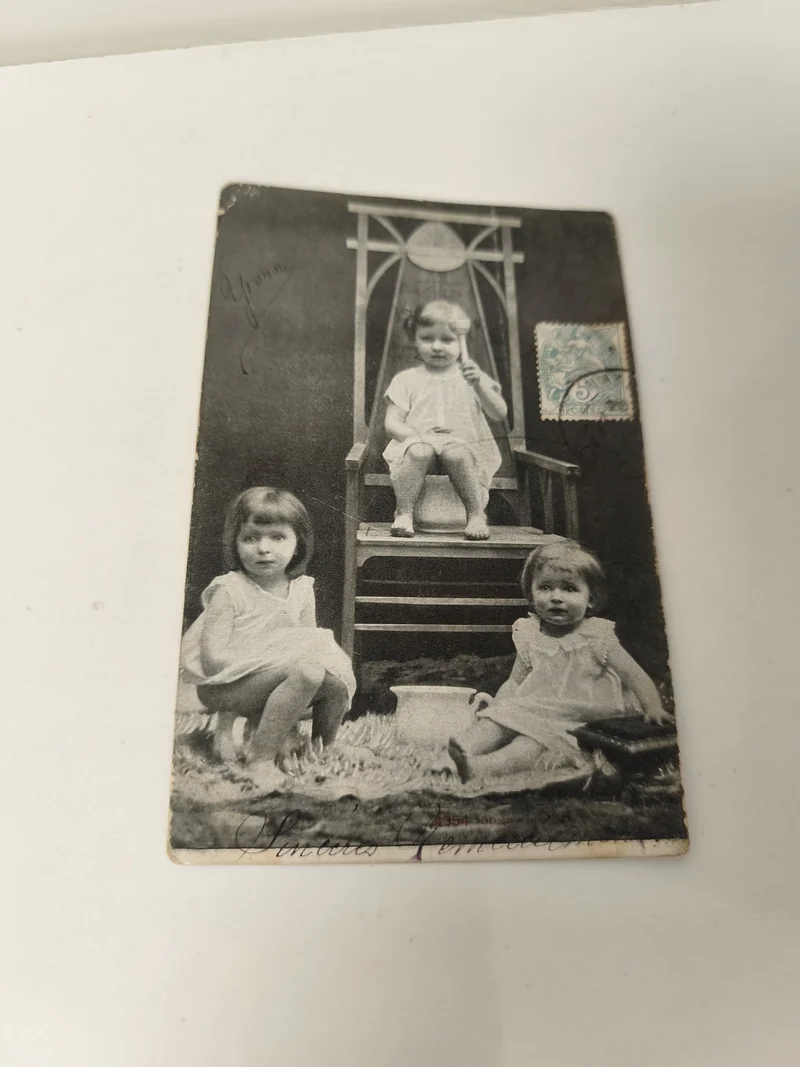 Carte postale ancienne vintage enfants illustration rétro collection France