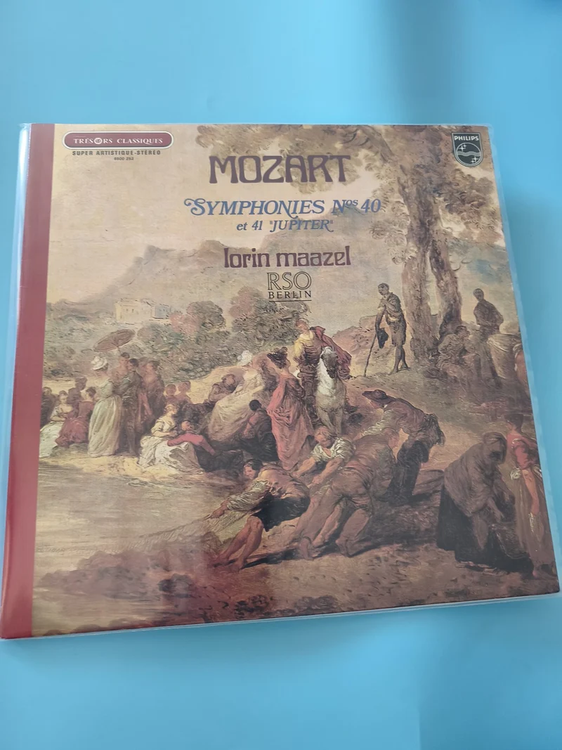 Vinyle ancien 33 tours Mozart Symphonie 40 rétro collection musique classique