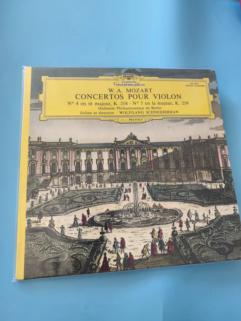 Vinyle ancien 33 tours Mozart concertos pour violon rétro collection classique