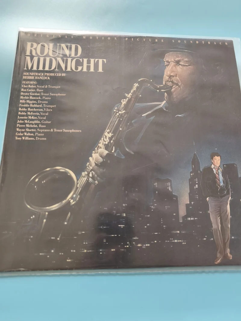 Vinyle 33 tours ancien Round Midnight rétro, disque vintage collection jazz