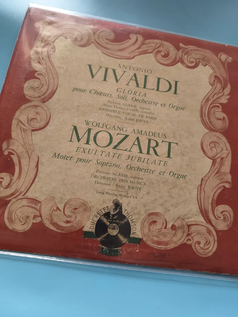Vinyle ancien 33 tours Vivaldi rétro, disque vintage pour collection musique cla