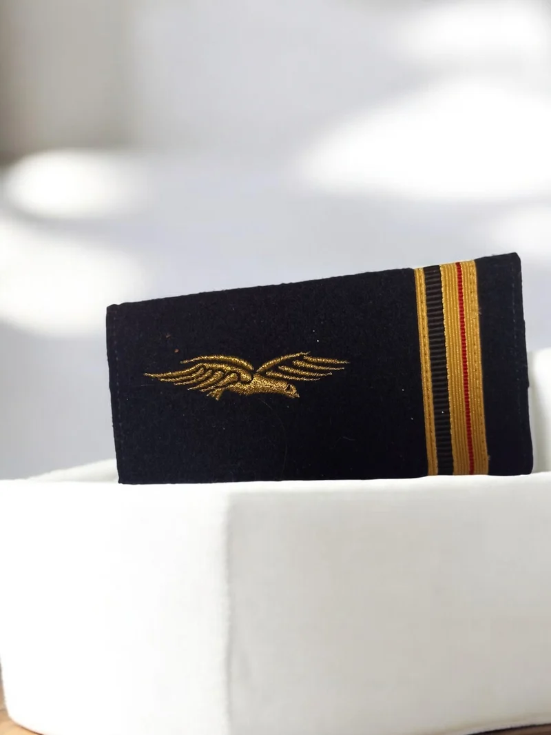 Épaulette ancienne Armée de l'air aviation dorée vintage militaire authentique