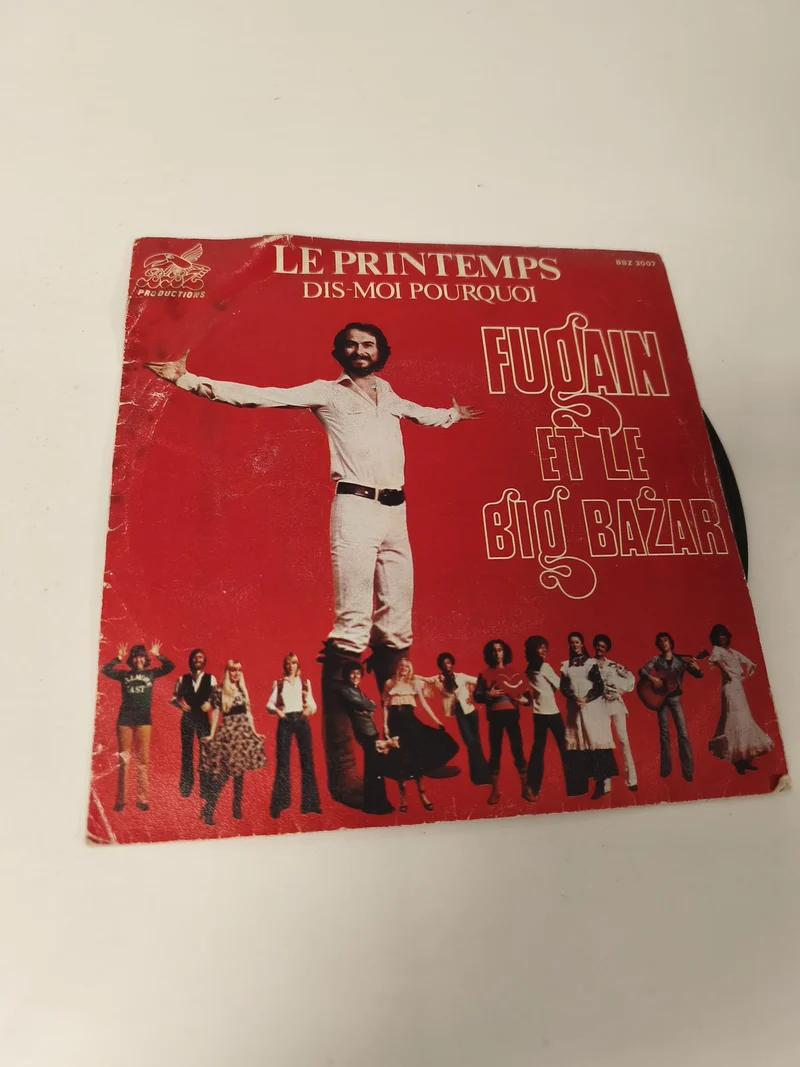 Vintage disque 45 tours Michel Fugain ancien vinyle rétro collection chanson fra