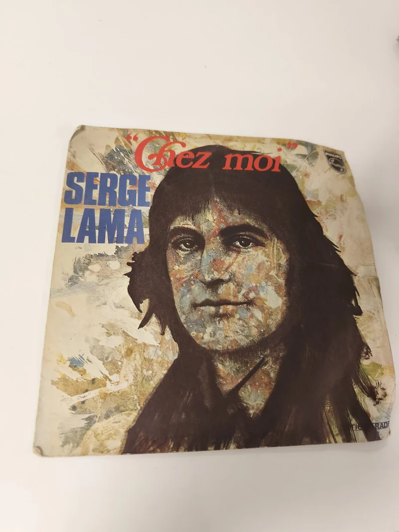 Vinyle 45 tours ancien rétro Serge Lama disque collection chanson française vint