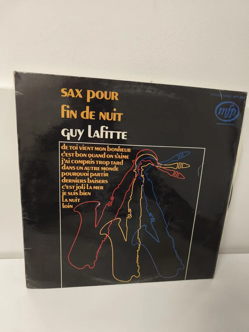 Vinyle 33T rétro ancien Guy Lafitte disque collection jazz vintage France