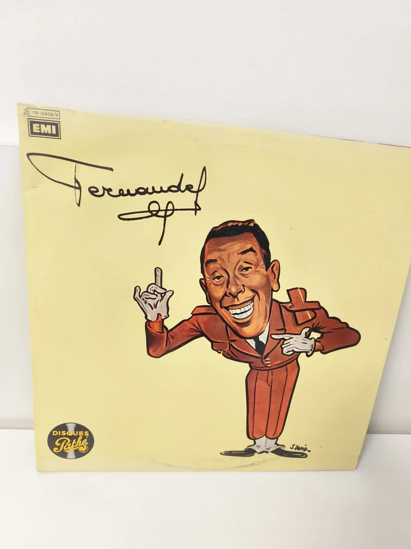 Vinyle 33 tours ancien Fernandel rétro musique française collection vintage