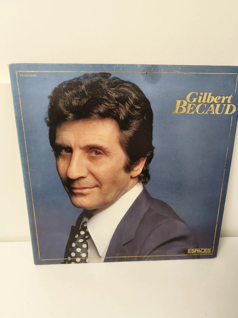 Vinyle 33 tours ancien Gilbert Bécaud disque vintage rétro collection chanson fr