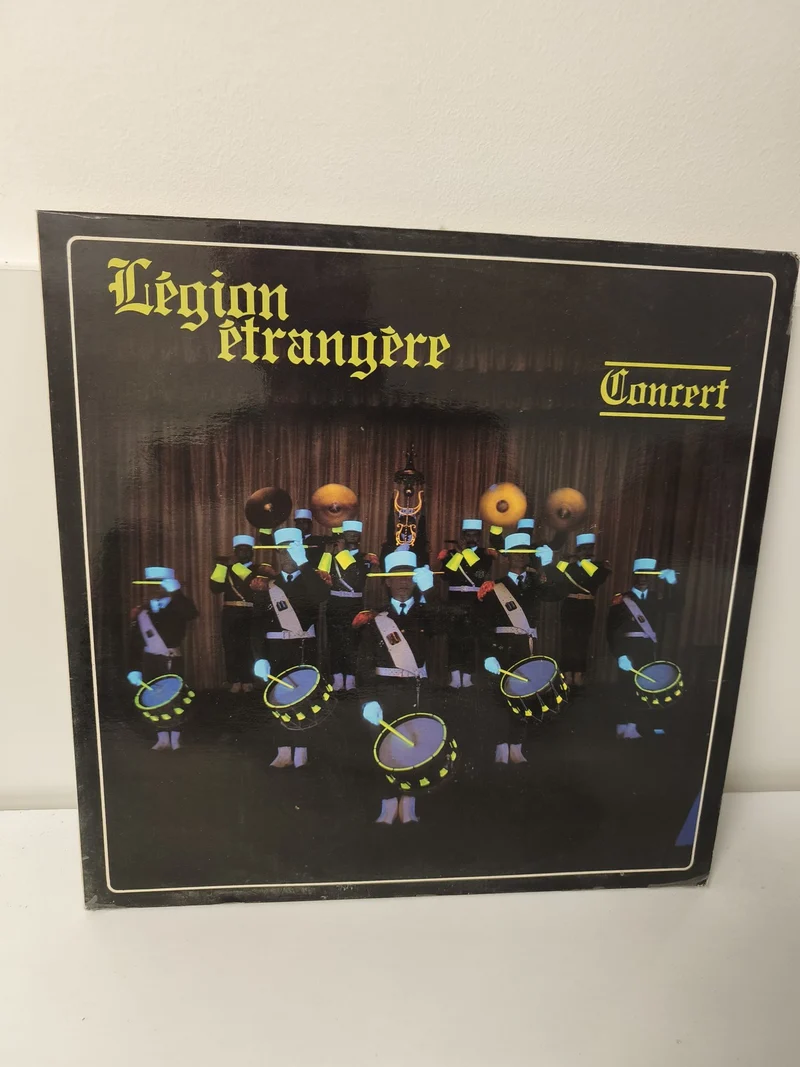 Vintage disque vinyle 33 tours ancien Légion étrangère musique militaire collect