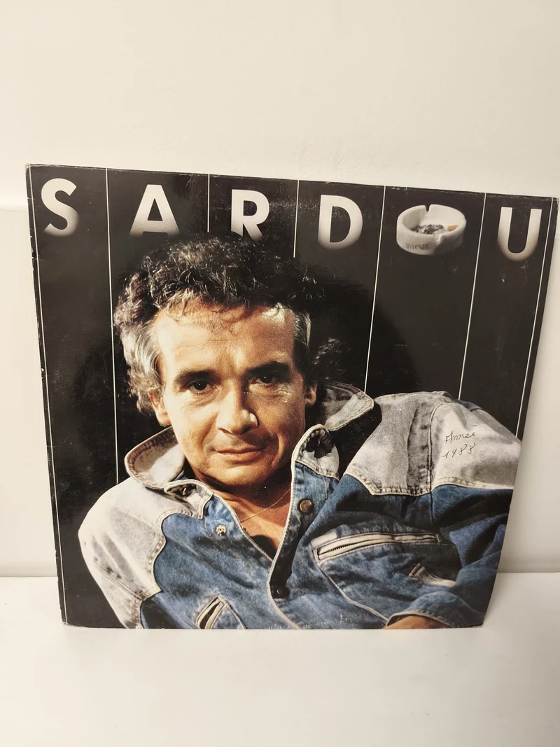 Vinyle 33 tours ancien Sardou rétro, disque collection vintage chanson française