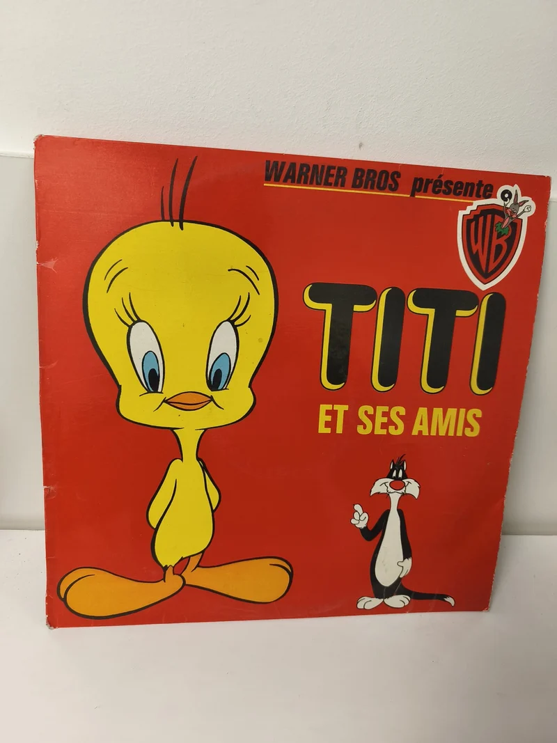 Vinyle 33 tours ancien Titi et ses amis disque rétro collection enfants vintage
