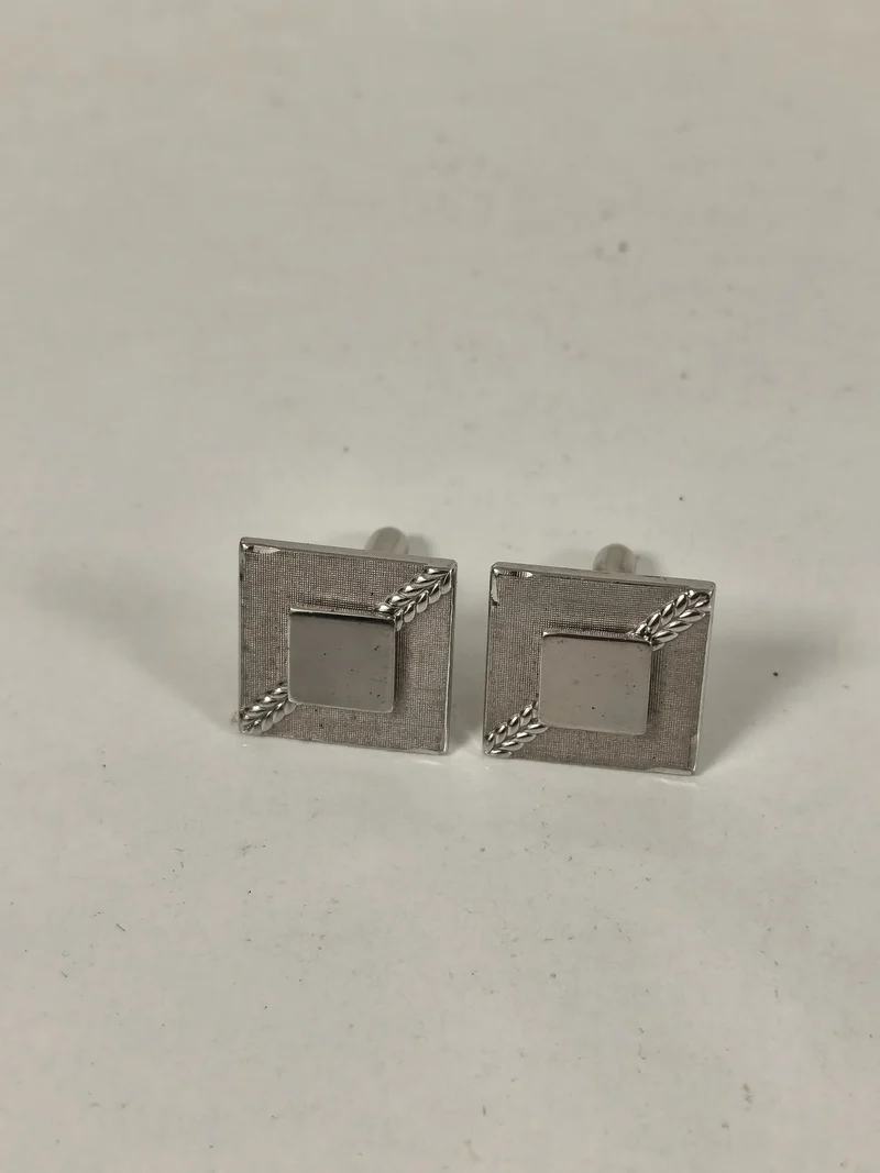 Paire de boutons de manchette vintage anciens, accessoire rétro pour collectionn