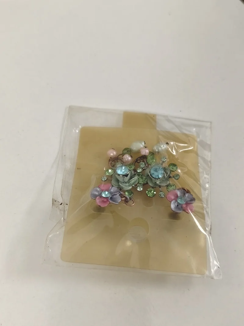 Paire de boucles d?oreilles rétro vintage française ancienne, deadstock rare