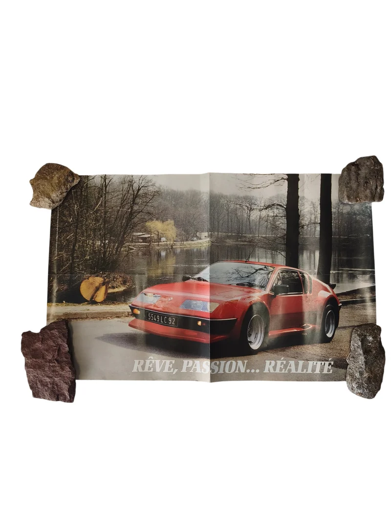 Affiche ancienne Renault grand format vintage rétro collection décoration garage