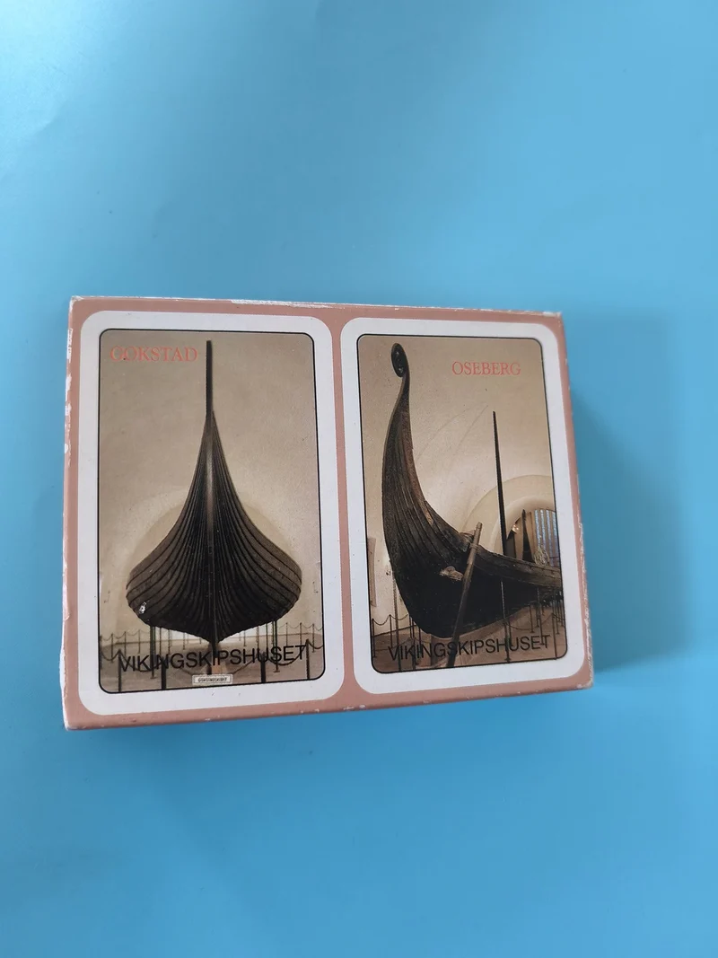 Jeu de cartes vintage neuf Vikingskipshuset ancien, collection rétro Norvège