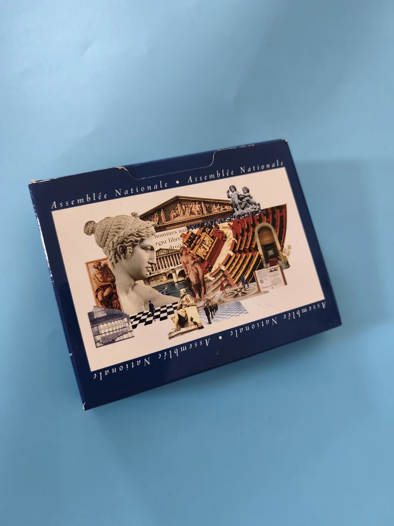 Jeu de cartes vintage neuf Assemblée nationale ancien, collection rétro France