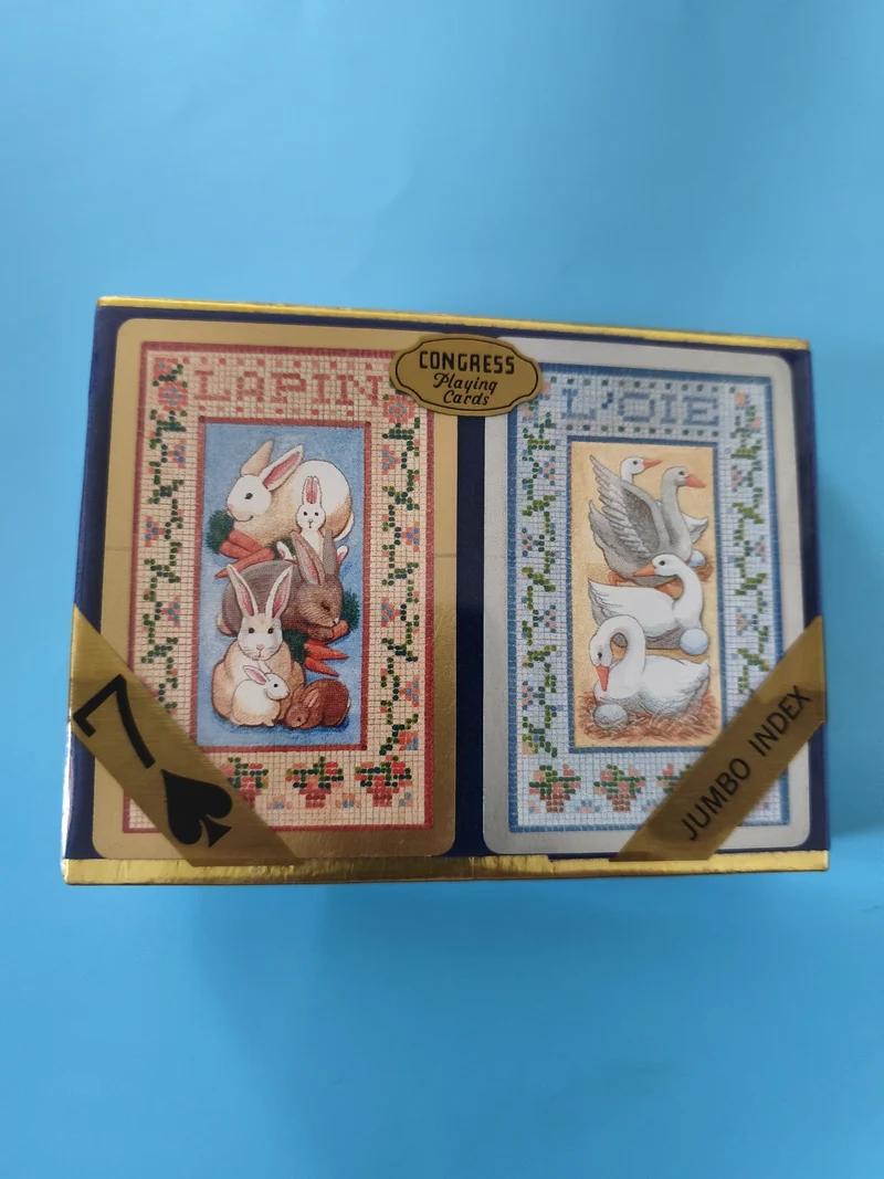 Jeu de cartes vintage Congress ancien, neuf sous blister, collection rétro rare