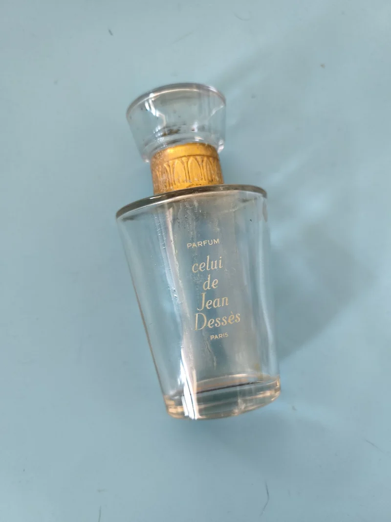 Flacon de parfum ancien grand format vide vintage décoratif collection rétro