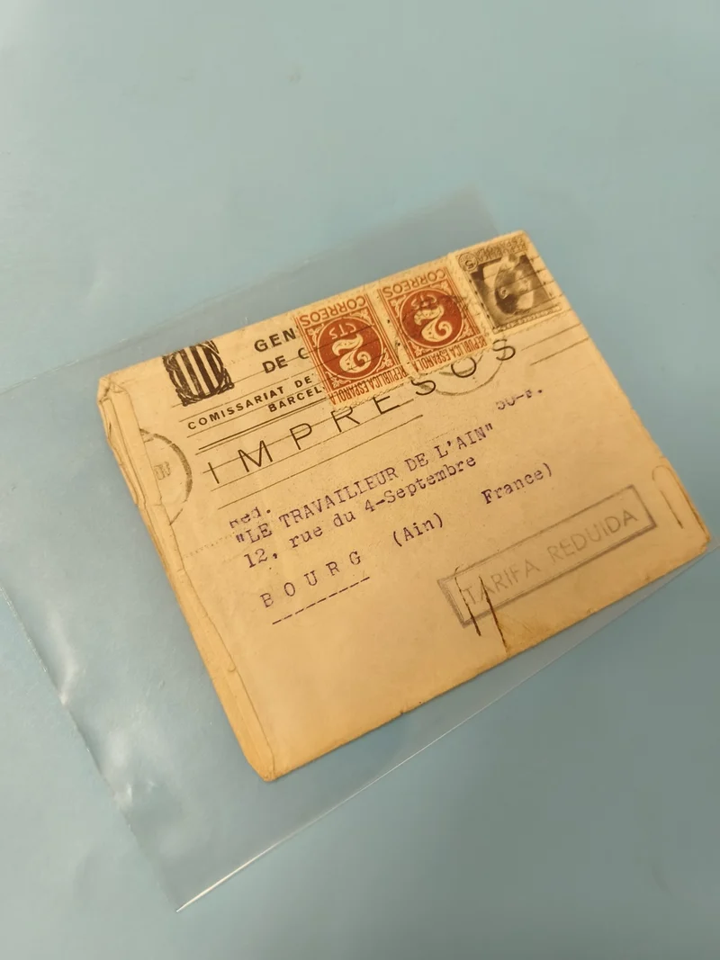 Ancienne enveloppe timbrée Espagne oblitérée philatélie collection vintage