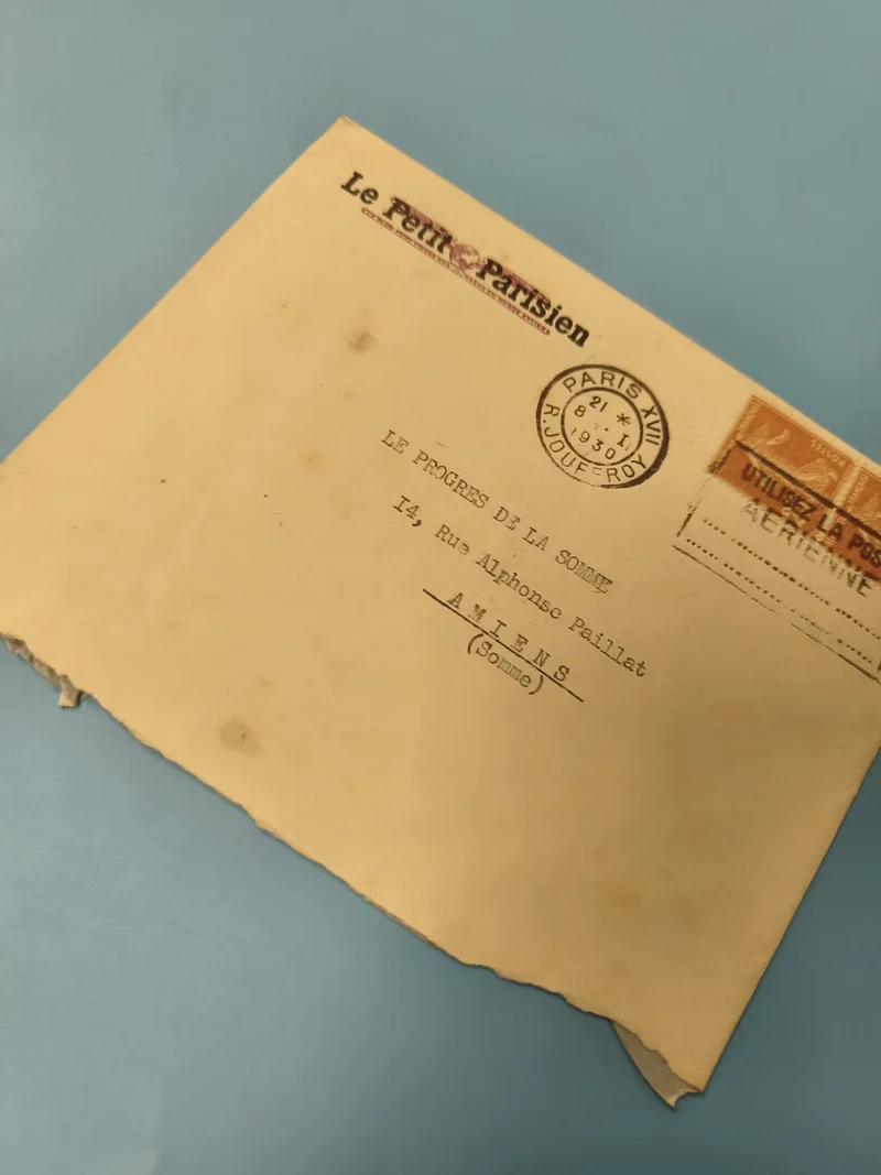 Ancienne enveloppe timbrée Le Petit Parisien oblitérée collection philatélie