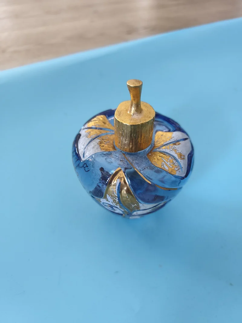 Flacon parfum ancien grand format vide vintage collection décoration rétro