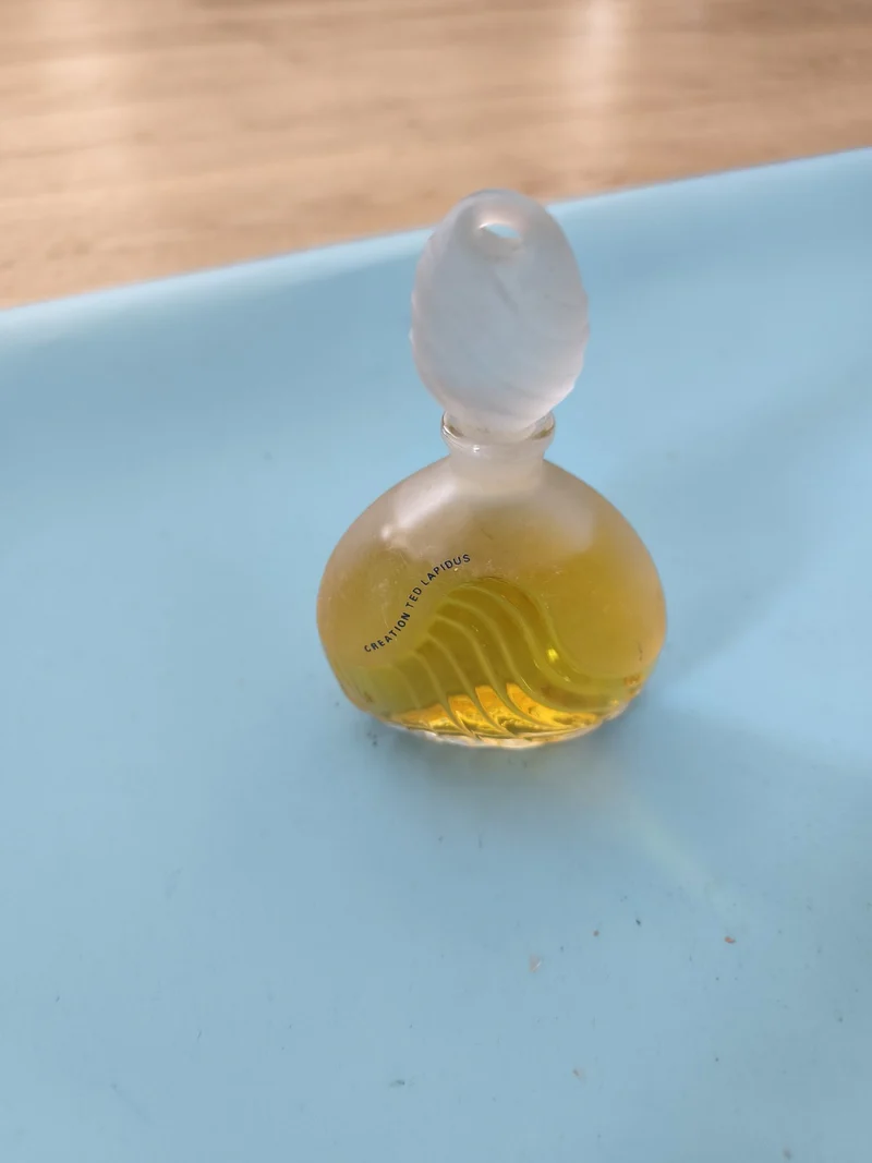 Grand flacon de parfum ancien vintage ? bouteille rétro décoration collection