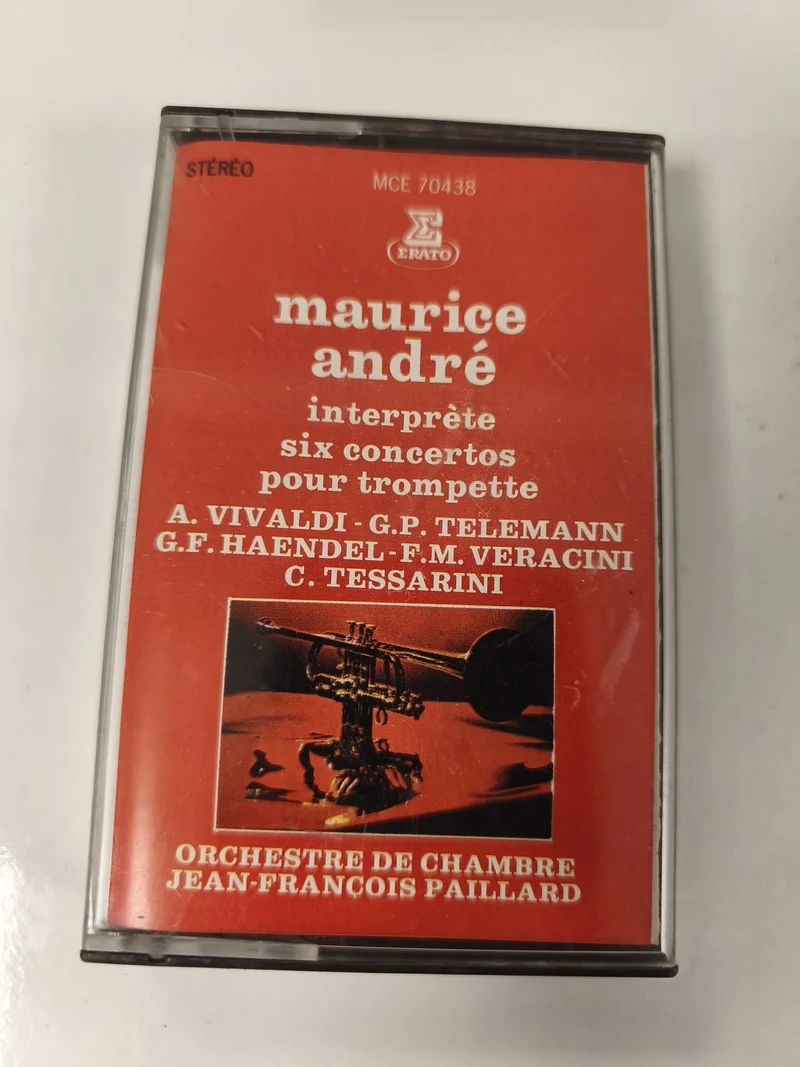 Vintage cassette audio K7 ancienne musique Maurice André collection rétro