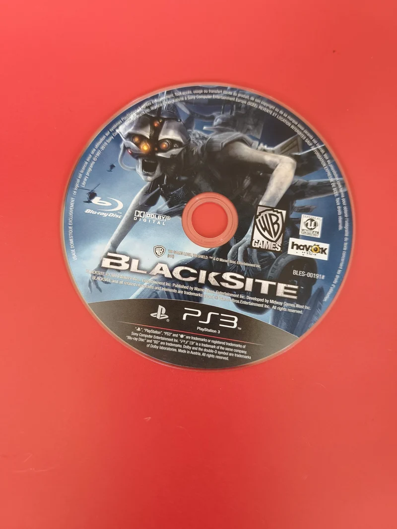 CD jeu PS3 BlackSite uniquement disque pour console Sony Playstation 3