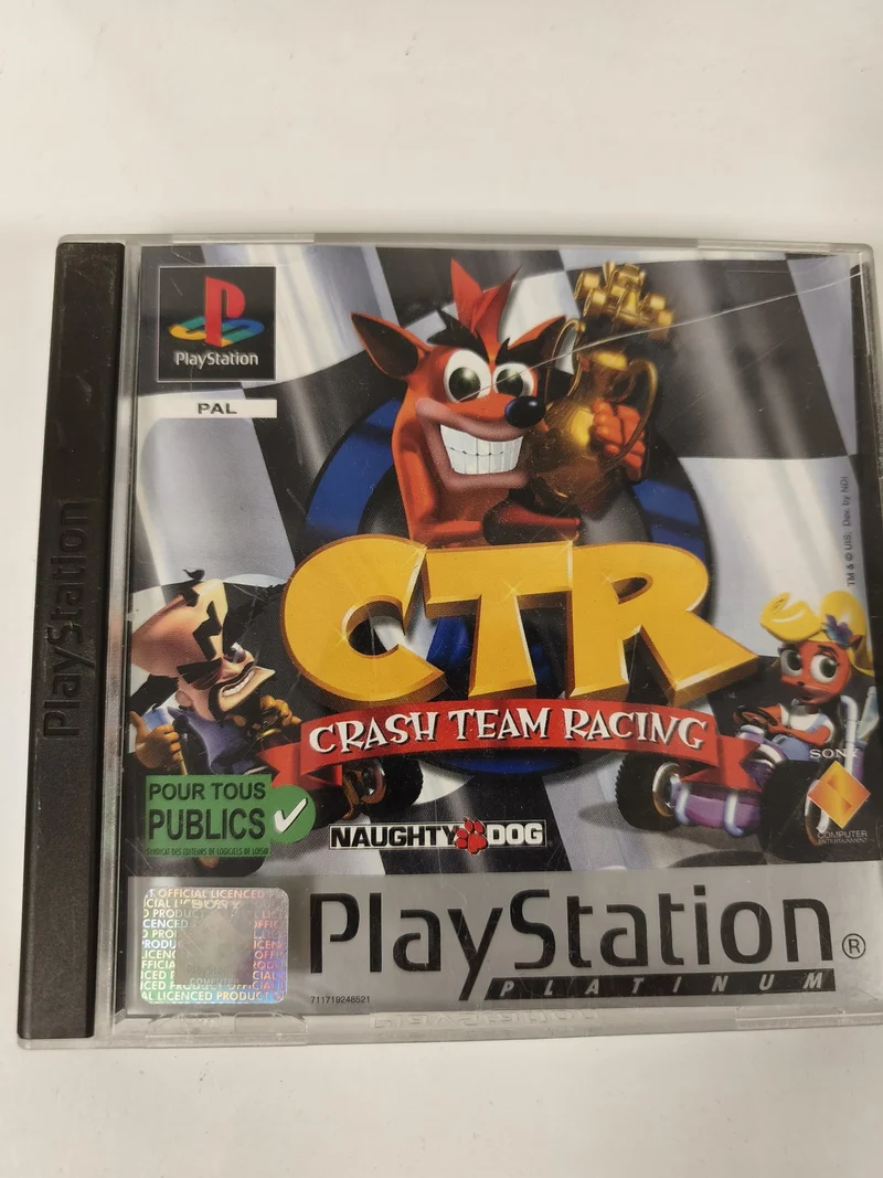 Boîte vide pour Crash Team Racing PS1, étui original PlayStation sans disque
