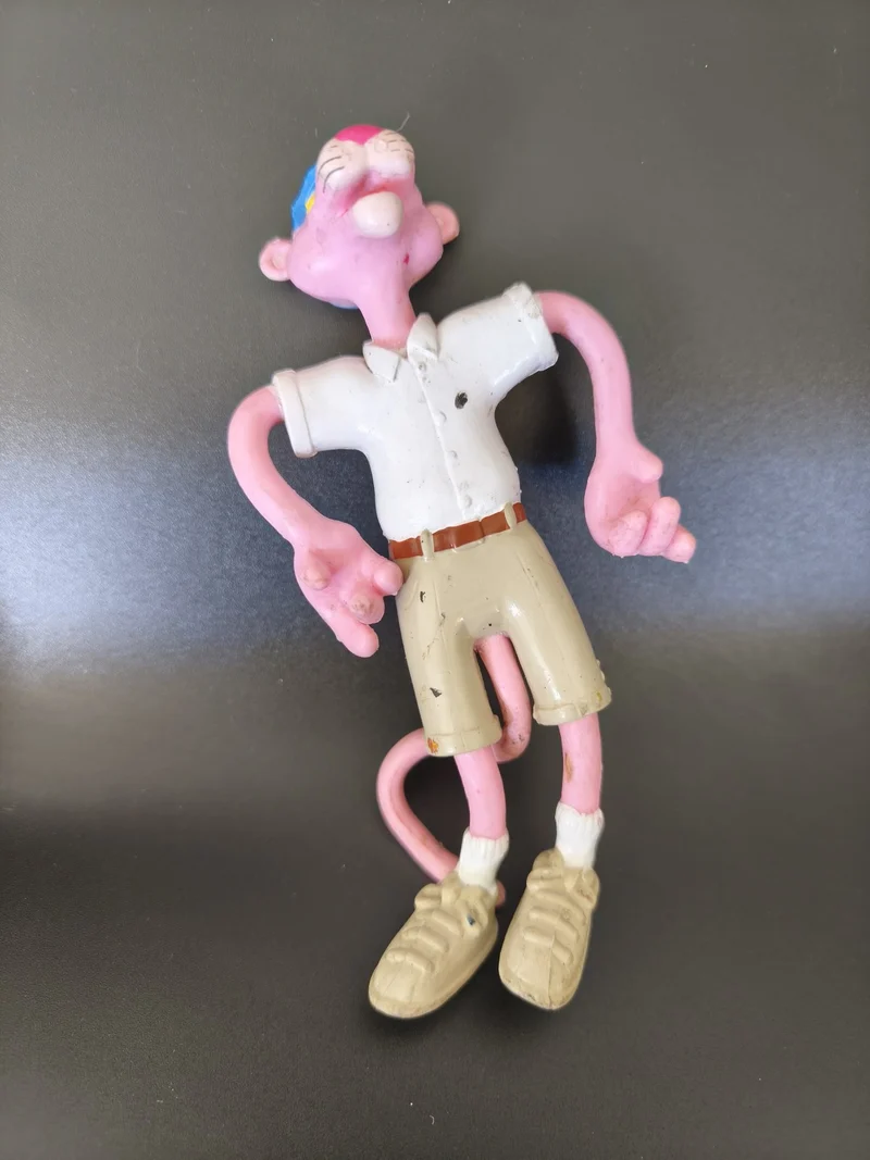Figurine rétro Panthère Rose ancienne, vintage, collection décor cartoon rare