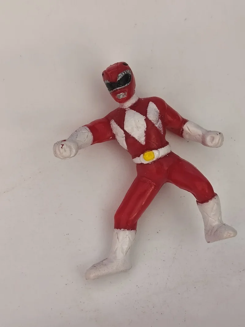 Figurine rétro Power Rangers ancienne, mini personnage articulé vintage collecti