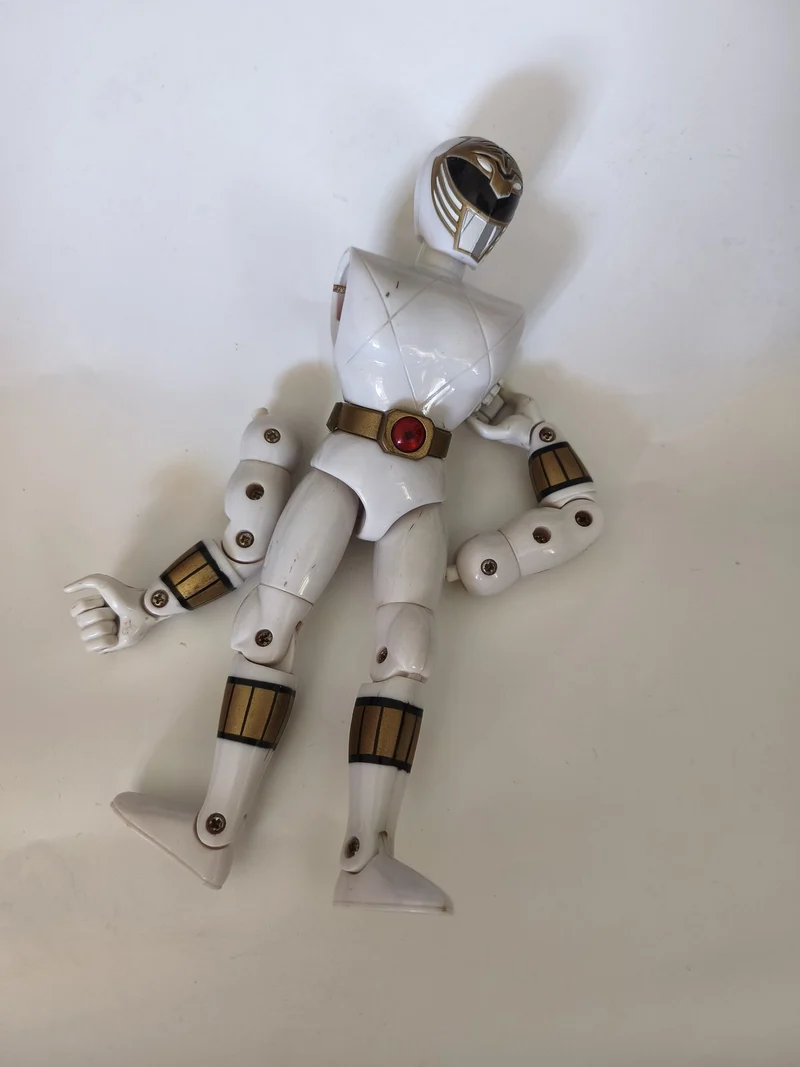 Figurine Power Rangers Blanc Mighty Morphin articulée personnage d'action occasi
