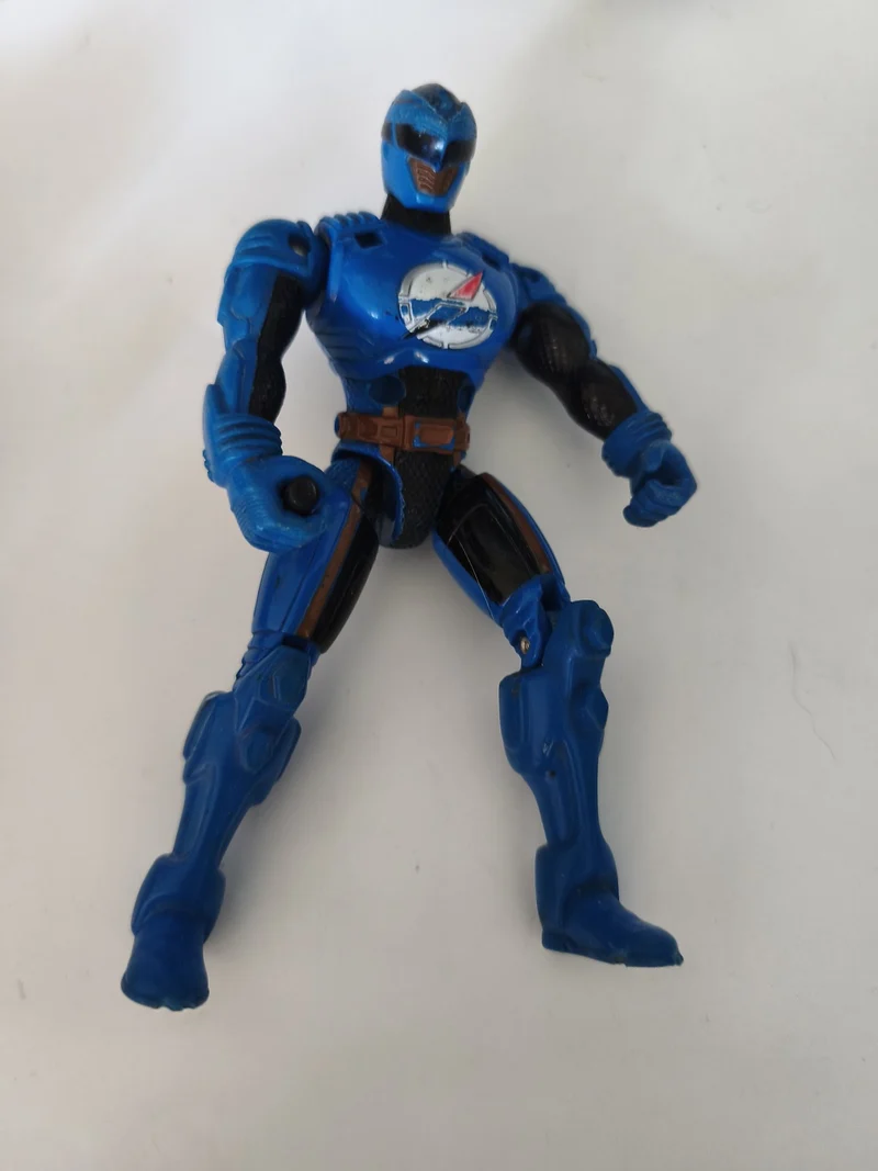 Power Rangers Operation Overdrive Zord Blue Sentinel Ranger figurine articulée
