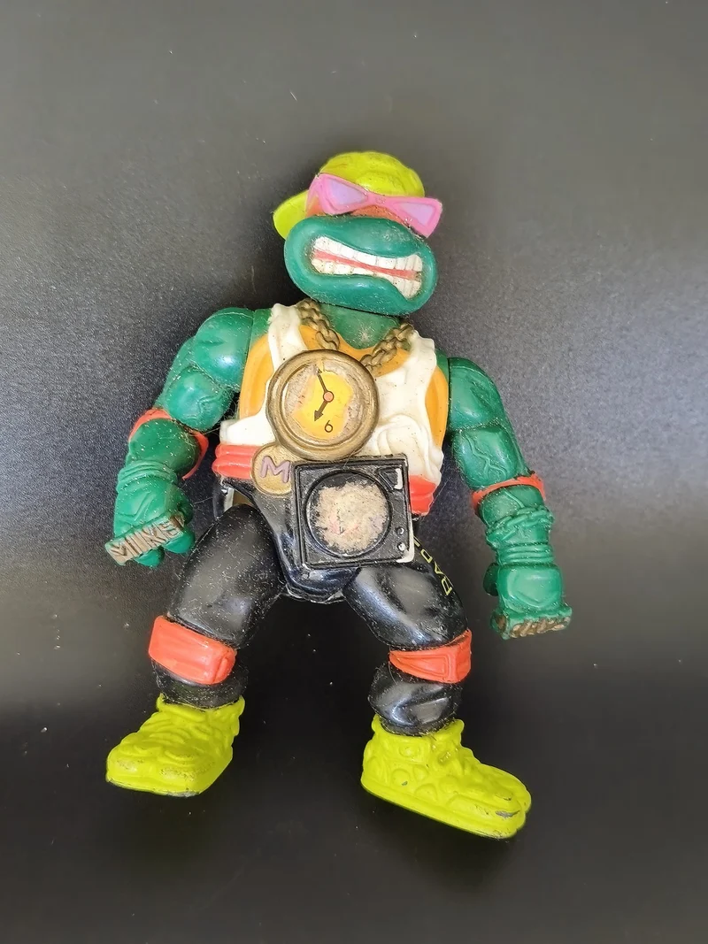 Figurine TMNT Yo Rap 1991 Playmates Toys Tortues Ninja articulée d'occasion