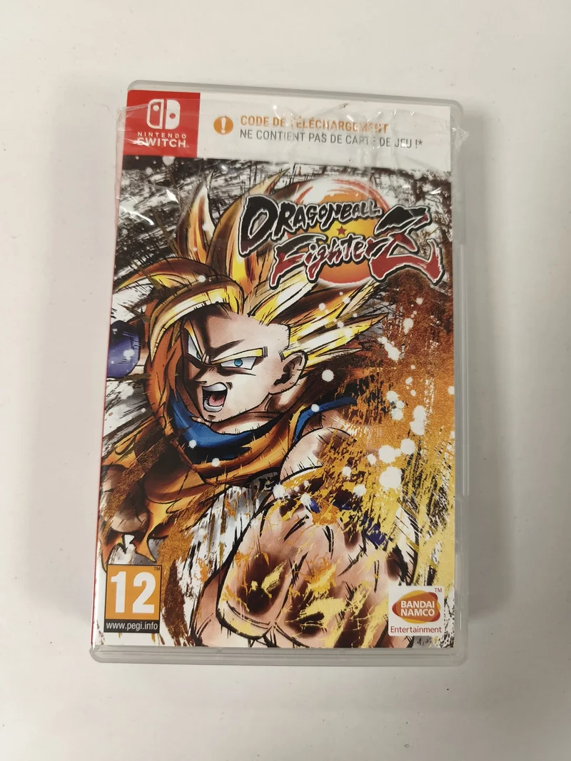 Boîtier Nintendo Switch vide pour Dragon Ball FighterZ, boîte officielle sans ca