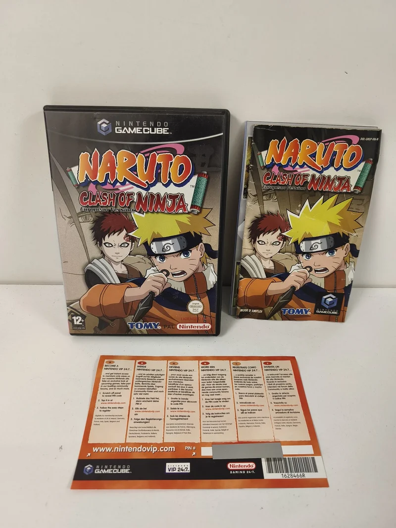 Boîte vide officielle Nintendo Gamecube Naruto ? Coffret original sans disque