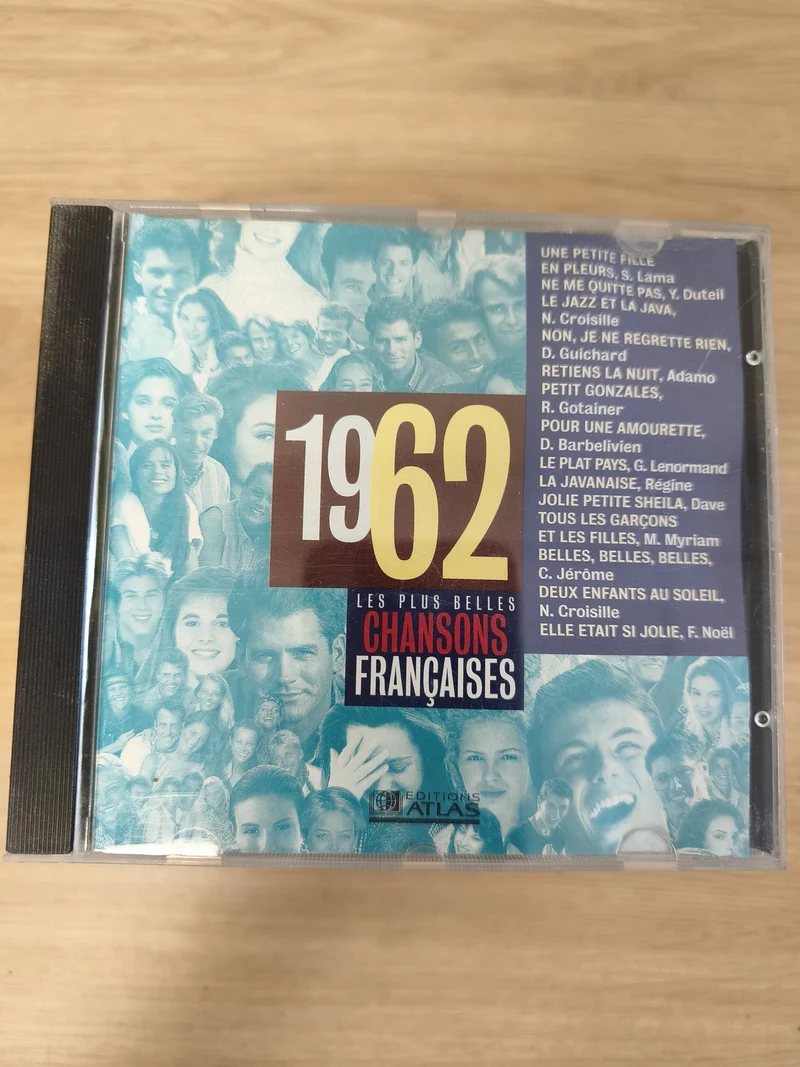 CD musique chansons françaises 1962 ? Hits, artistes, variété, album audio d'occ