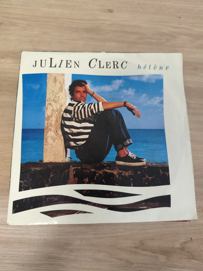 Vinyle 45T ancien Julien Clerc rétro, disque collection état d?usage vintage