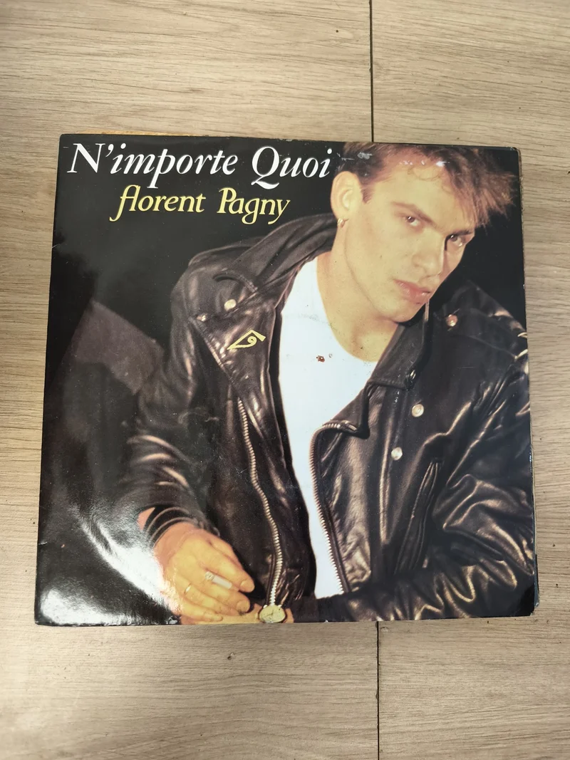 Titre: Vinyle 45T vintage Florent Pagny N?importe Quoi pochette originale usagée
