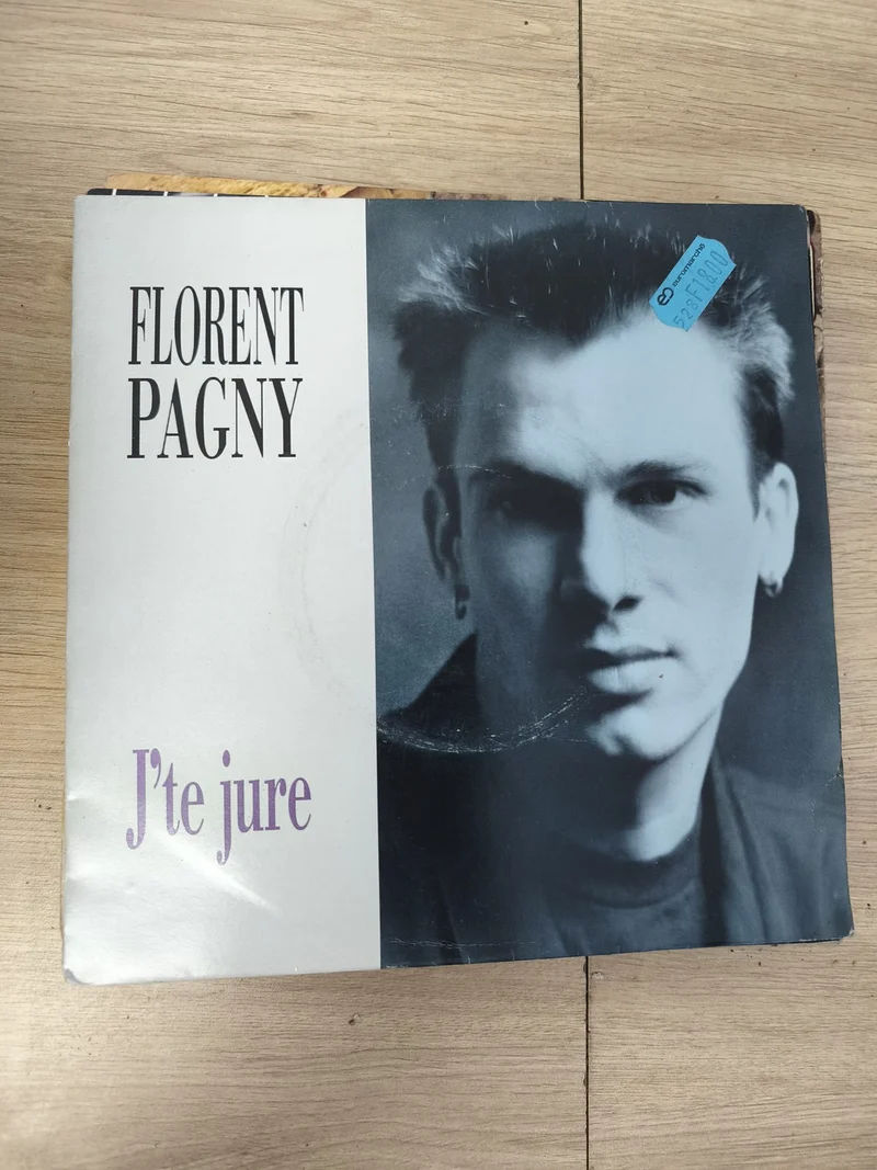 Titre: Vinyle 45T vintage Florent Pagny "J?te jure" pochette d?origine état usé